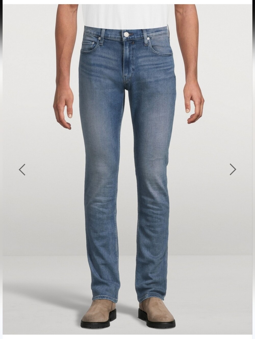 Paige Men's Lennox Slim-Fit Straight Leg Jeans in Light Blue